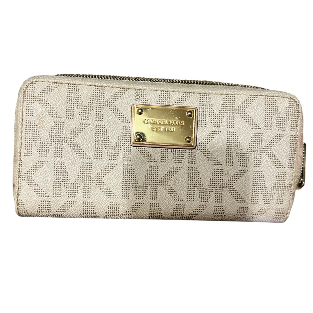Michael Kors Beige Monogram Wallet